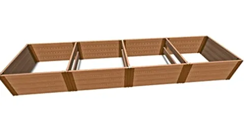 Frame It All Classic Sienna Raised Garden Bed 4′ x 16′ x 22″ – 2″ Profile Classic Sienna