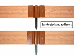 Frame It All Classic Sienna Raised Garden Bed 4′ x 16′ x 22″ – 2″ Profile Classic Sienna