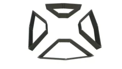 Frame It All Weathered 2″ Tool Free Garden Raised Bed 4-Sided Triangle Weathered Wood 2