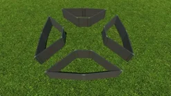 Frame It All Weathered 2″ Tool-Free Garden Raised Bed 4-Sided Triangle Weathered Wood 2