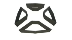 Frame It All Weathered 2″ Tool-Free Garden Raised Bed 4-Sided Triangle Weathered Wood 2