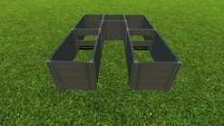 Frame It All Weathered 2″ Tool Free Full Hex Inner Walk-Through 4 LVL Weathered Wood 2