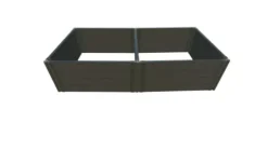Frame It All Weathered 2″ 4’x8’x22 Raised Garden Bed Weathered Wood 2