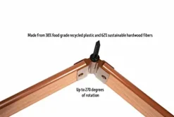 Frame It All Weathered Wood Walk-Through Center Circle Raised Garden Bed 14′ x 16′ x 16.5