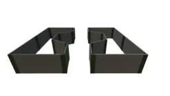 Frame It All Weathered Wood Walk-Through Hexagon Center Path Raised Garden Bed 8′ x 10′ x 22