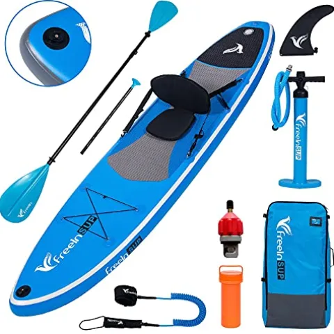 Freein Inflatable Stand Up Paddle Board Kayak SUP 10’/10’6”x31 x6 LightBlue