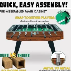 Freetime Fun 56″ Adult Foosball Table Green Cabinet
