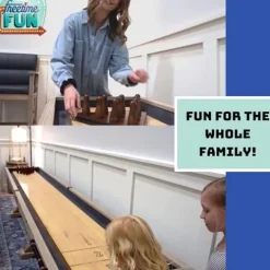 Freetime Fun 12 FT Shuffleboard Table Rustic Oak