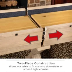 Freetime Fun 12 FT Shuffleboard Table Rustic Oak