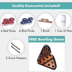 Freetime Fun 12 FT Shuffleboard Table Rustic Oak