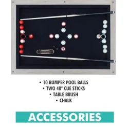 Freetime Fun Bumper Pool Table Rustic Oak