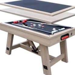 Freetime Fun Bumper Pool Table Rustic Oak