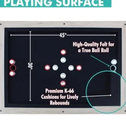 Freetime Fun Bumper Pool Table 54″ Rustic Oak