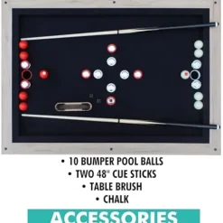 Freetime Fun Bumper Pool Table 54″ Rustic Oak