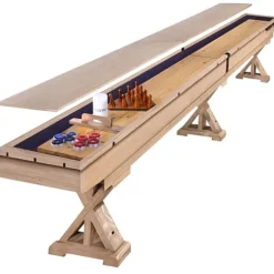 Freetime Fun Shuffleboard Table Rustic Oak