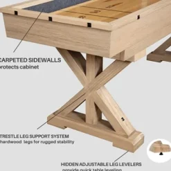 Freetime Fun Shuffleboard Table Rustic Oak