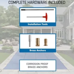 Freetime Fun Solid Winter Inground Pool Cover 30x50ft Blue