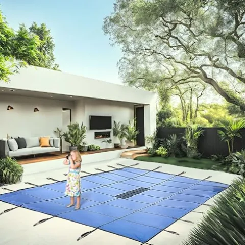 Freetime Fun Solid Winter Inground Pool Cover 30x50ft Blue