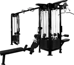 French Fitness FFB Black 5 Stack Multi Jungle Gym Home Gym