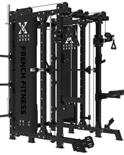 French Fitness FSR100 Commercial Functional Smith Rack System Home Gym