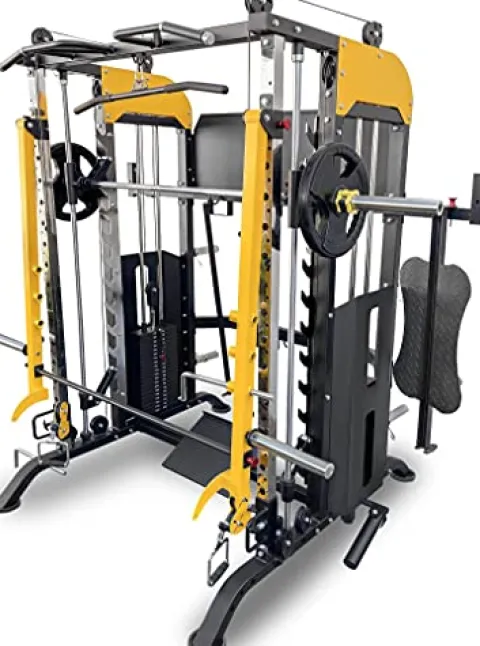 French Fitness FSR90 Functional Trainer Smith & Squat Rack Machine (New)