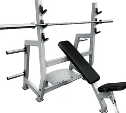 French Fitness Napa Olympic Incline Bench w/Weight Storage Silver