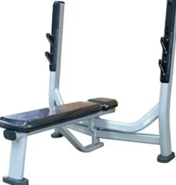 French Fitness Olympic Bumper Plate Set 235 lbs + Bench (New)