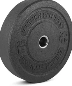 French Fitness Olympic Bumper Plate Set 235 lbs + Bench (New)
