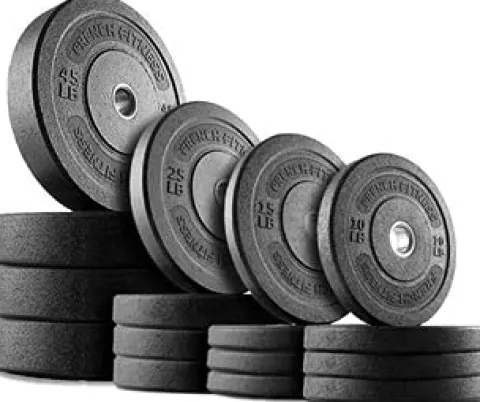 French Fitness Olympic Bumper Plate Set 380 lbs New