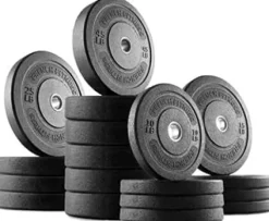 French Fitness Olympic Bumper Plate Set 470 lbs (New)