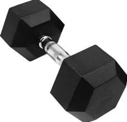 French Fitness Rubber Coated Hex Dumbbell Set 5-50 lbs (New)