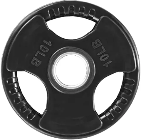 French Fitness Rubber Grip Olympic Weight Plate Set 450 lbs (New)