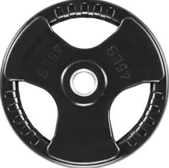 French Fitness Rubber Grip Olympic Weight Plate Set 450 lbs (New)