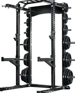 French Fitness SHR80 Single Half Rack Black
