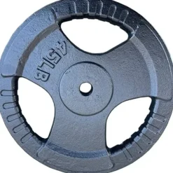 French Fitness Standard Cast Iron 1″ Weight Plate Set 350 lbs