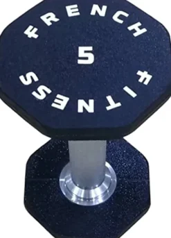 French Fitness Urethane 8 Sided Hex Dumbbell Set (5-50 lbs)