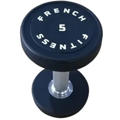 French Fitness Urethane Round Pro Style Dumbbell Set (5-50 lbs)