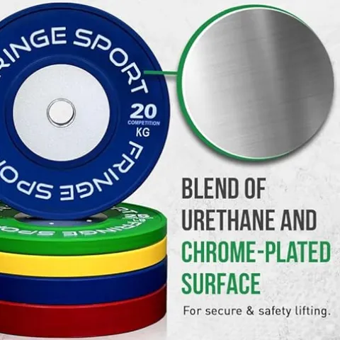 Fringe Sport Olympic Bumper Weight Plates – Kilogram Colored Competition Plates