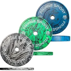 FringeSport Bumper Plates Set – Tie-Dye Tiger Stripe