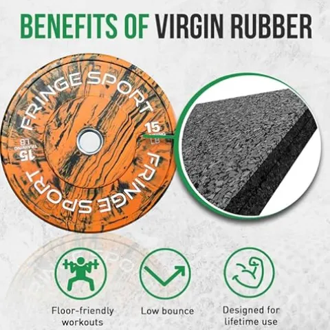 FringeSport Bumper Plates Set – Tie-Dye Tiger Stripe