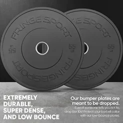 FringeSport MILSPEC Bumper Plates Set Black 100lb-260lb