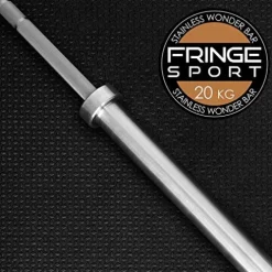 FringeSport Wonder Bar Stainless Steel Barbell 20 kg | 1800 lb Weight Capacity Olympic Barbell