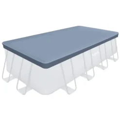 Funsicle Durable Rectangular Pool Cover for Oasis and Activity Pools Gray