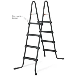 Funsicle Oasis Designer Above Ground Swimming Pool Set Dark Herringbone Gray