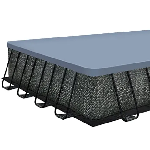 Funsicle Oasis Designer Above Ground Swimming Pool Set Dark Herringbone Gray