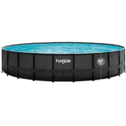 Funsicle Oasis Designer Above Ground Swimming Pool Chevron Rattan
