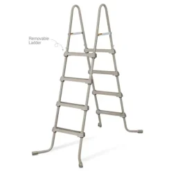 Funsicle Oasis Designer Rectangular Above Ground Pool with Accessories Kit Brown Basket