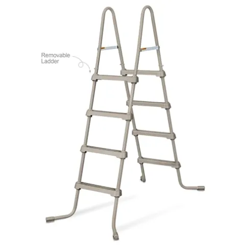 Funsicle Oasis Designer Rectangular Above Ground Pool with Accessories Kit Brown Basket