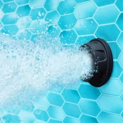 Funsicle Oasis Designer Rectangular Frame Above Ground Swimming Pool Dark Chevron Rattan