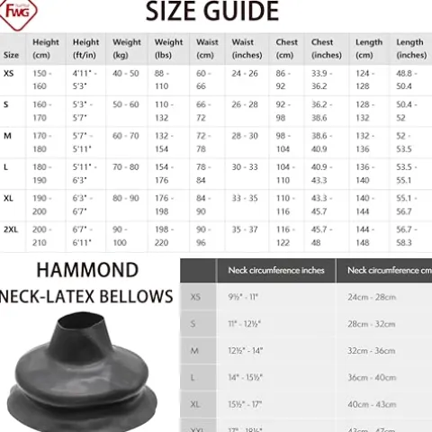 FWG Men’s Pro Dry Suit Waterproof Breathable Durable Grey X-Large